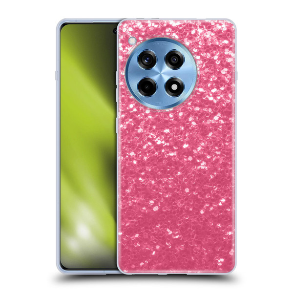 PLdesign Sparkle Prints Rose Pink Soft Gel Case for OnePlus 12R
