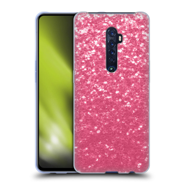 PLdesign Sparkle Prints Rose Pink Soft Gel Case for OPPO Reno 2