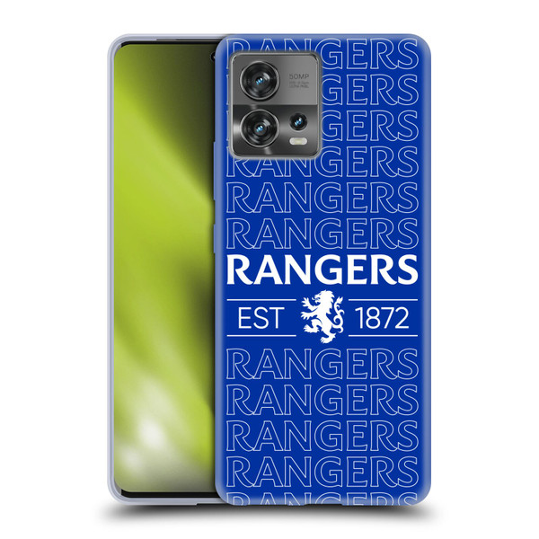 Rangers FC Crest Typography Soft Gel Case for Motorola Moto Edge 30 Fusion