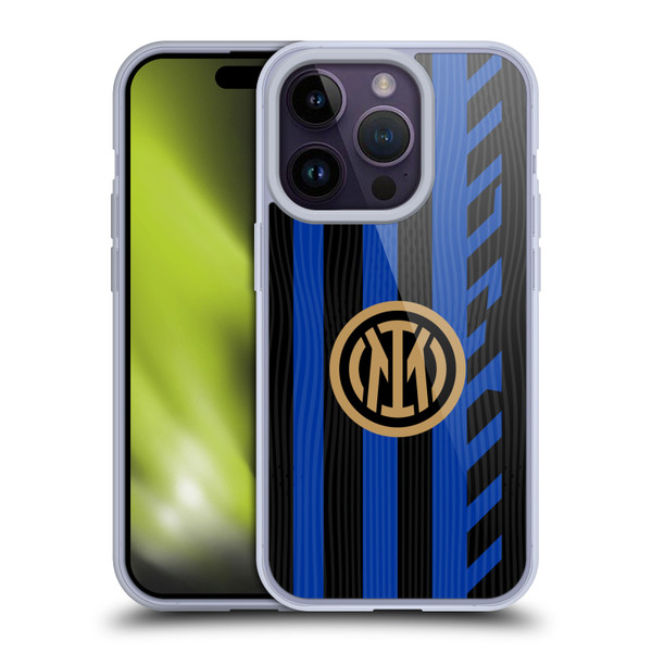 Fc Internazionale Milano 2024/25 Crest Kit Home Soft Gel Case for Apple iPhone 14 Pro & MagSafe