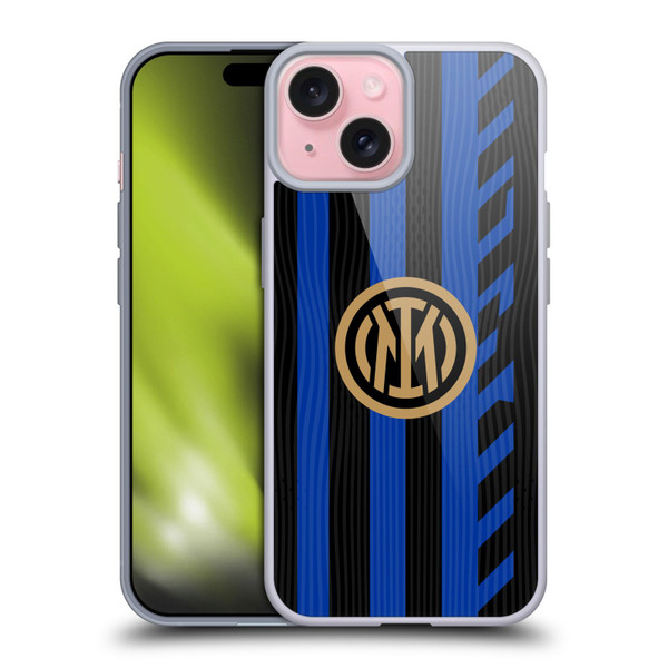 Fc Internazionale Milano 2024/25 Crest Kit Home Soft Gel Case for Apple iPhone 15
