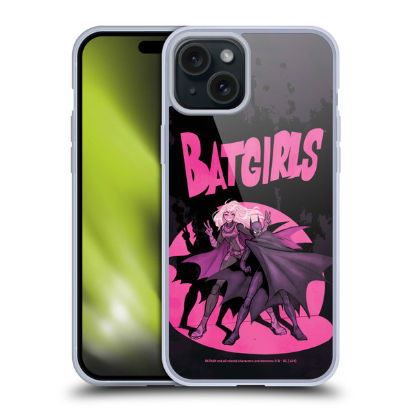 Batman DC Comics 90th Anniversary Comic Books Batgirls #1 Soft Gel Case for Apple iPhone 15 Plus