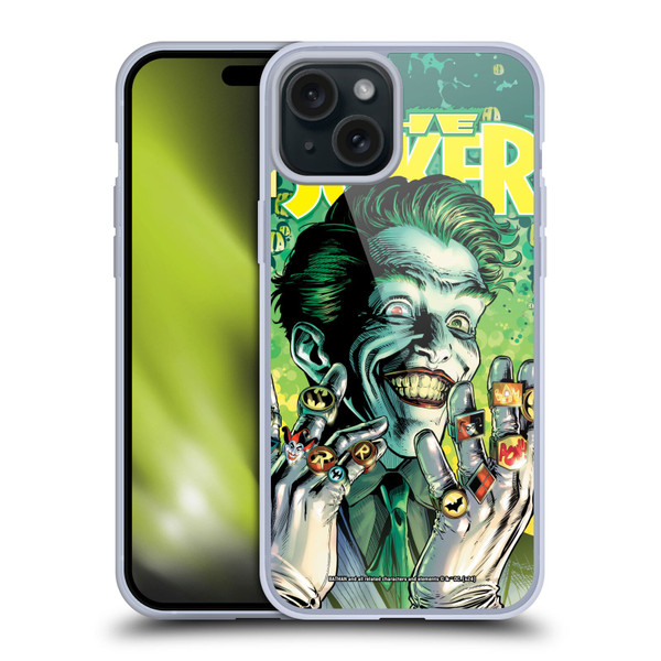 Batman DC Comics 90th Anniversary Comic Books The Joker #7 Soft Gel Case for Apple iPhone 15 Plus