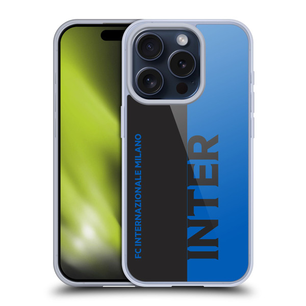 Fc Internazionale Milano Graphics Half Soft Gel Case for Apple iPhone 15 Pro