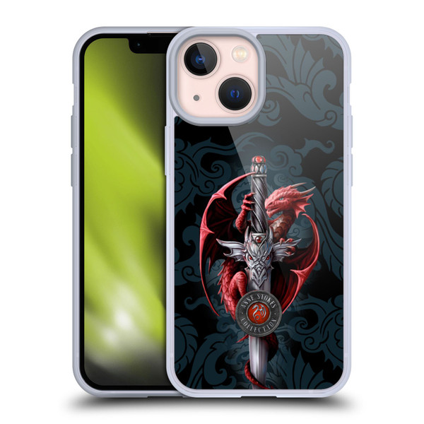 Anne Stokes Dragons Dagger Soft Gel Case for Apple iPhone 13 Mini