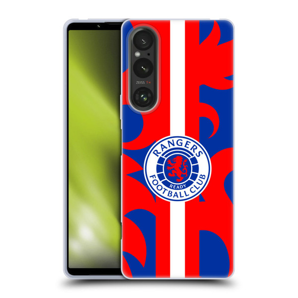 Rangers FC Crest Lion Rampant Pattern Soft Gel Case for Sony Xperia 1 V 5G