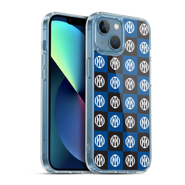 Fc Internazionale Milano Patterns Crest Soft Gel Case for Apple iPhone 13 Mini & MagSafe