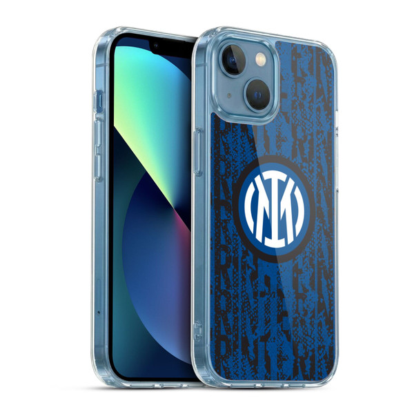 Fc Internazionale Milano Patterns Snake Wordmark Soft Gel Case for Apple iPhone 13 Mini & MagSafe