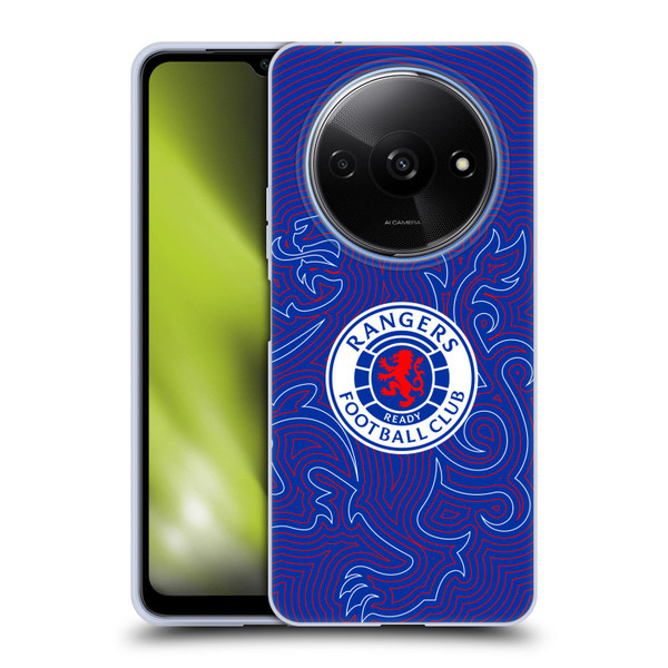 Rangers FC Crest Lion Pinstripes Pattern Soft Gel Case for Xiaomi Redmi A3