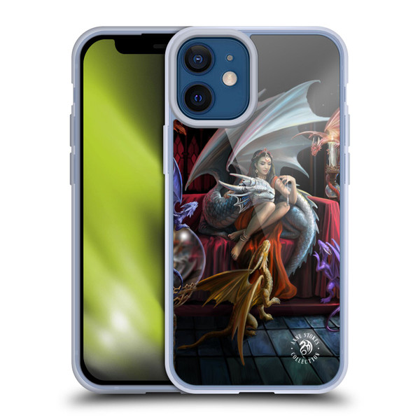 Anne Stokes Mix Fantasy Art Dragon Charm Soft Gel Case for Apple iPhone 12 Mini