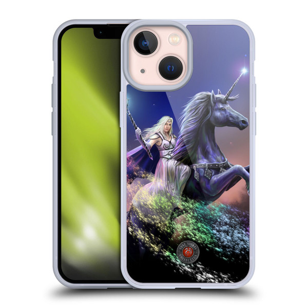 Anne Stokes Mix Fantasy Art Rainbow Magic Soft Gel Case for Apple iPhone 13 Mini