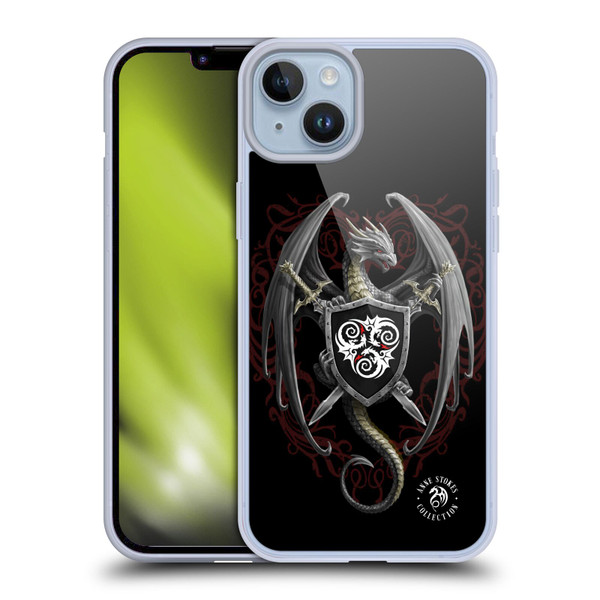 Anne Stokes Mix Fantasy Art Dragon Defender Soft Gel Case for Apple iPhone 14 Plus