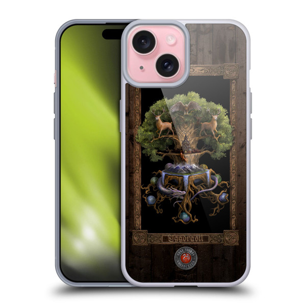 Anne Stokes Mix Fantasy Art Yggdrasil Soft Gel Case for Apple iPhone 15