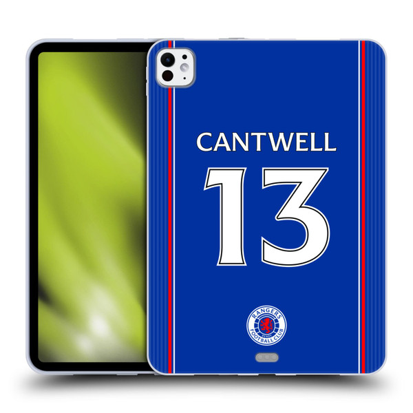 Rangers FC 2023/24 Players Home Kit Todd Cantwell Soft Gel Case for Apple iPad Pro 11 M4 2024