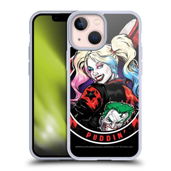 Batman DC Comics Harley Quinn Graphics Puddin Soft Gel Case for Apple iPhone 13 Mini