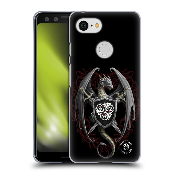 Anne Stokes Mix Fantasy Art Dragon Defender Soft Gel Case for Google Pixel 3