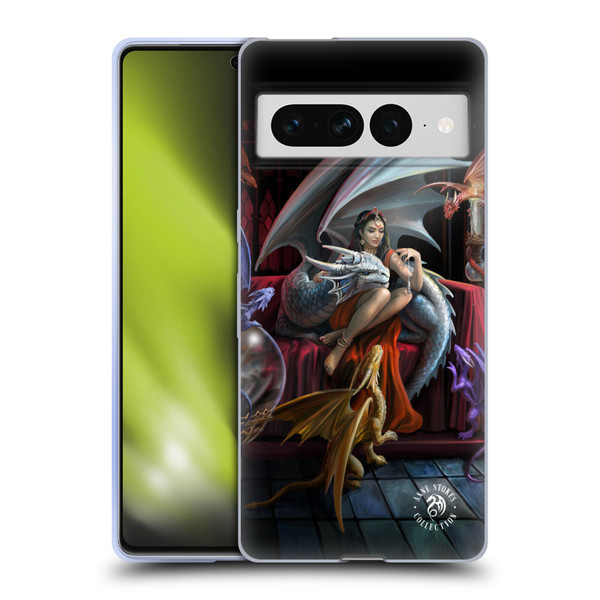 Anne Stokes Mix Fantasy Art Dragon Charm Soft Gel Case for Google Pixel 7 Pro
