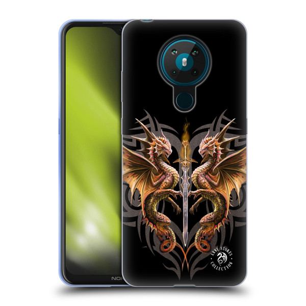 Anne Stokes Mix Fantasy Art Dragon Sword Soft Gel Case for Nokia 5.3