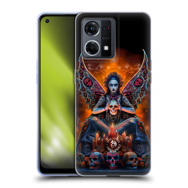 Anne Stokes Mix Fantasy Art Skull Fairy Soft Gel Case for OPPO Reno8 4G