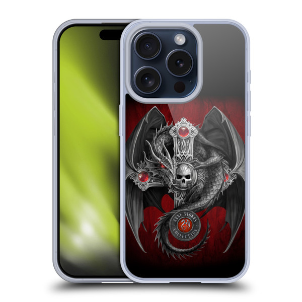 Anne Stokes Tribal Gothic Dragon Soft Gel Case for Apple iPhone 15 Pro