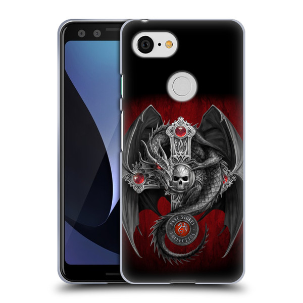 Anne Stokes Tribal Gothic Dragon Soft Gel Case for Google Pixel 3