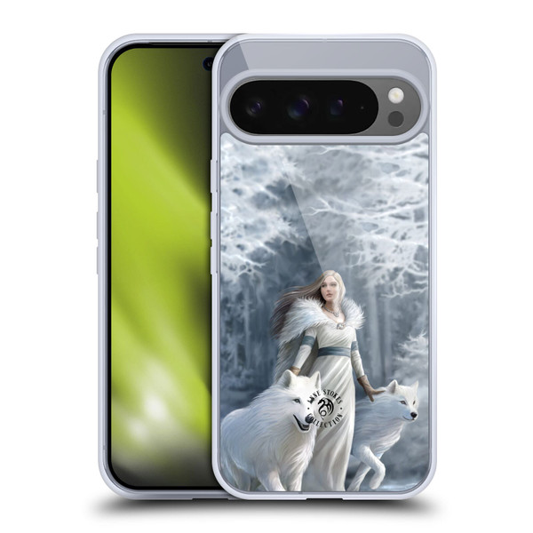 Anne Stokes Wolves Winter Guardians Soft Gel Case for Google Pixel 9 Pro XL