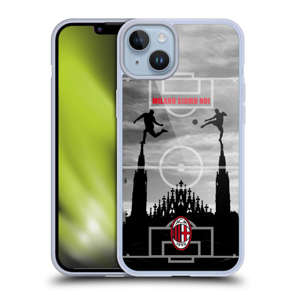 AC Milan Adults Milano Siamo Noi 3 Soft Gel Case for Apple iPhone 14 Plus