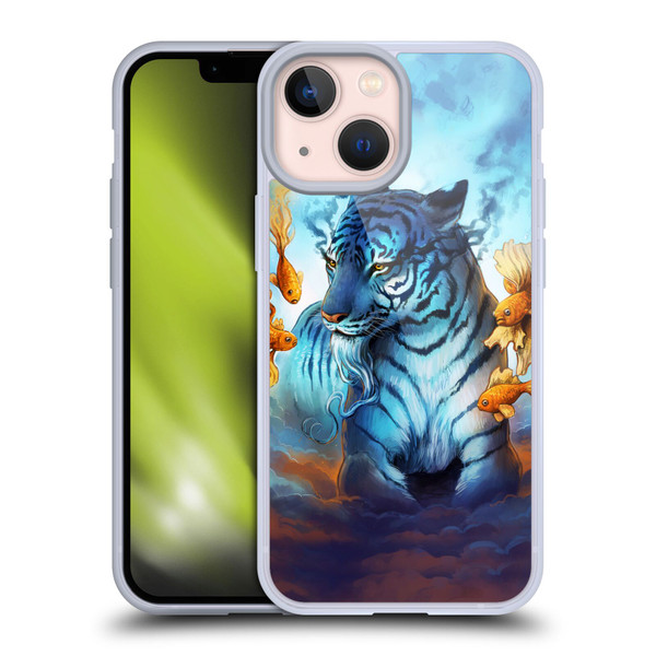 Jonas "JoJoesArt" Jödicke Big Cats Tiger Fish Soft Gel Case for Apple iPhone 13 Mini