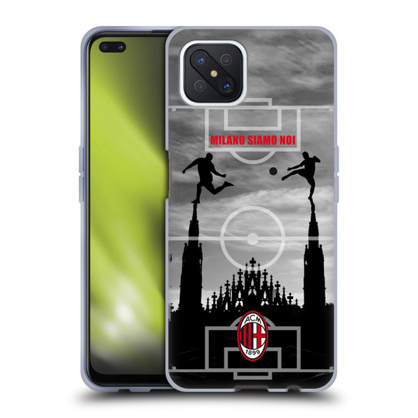 AC Milan Adults Milano Siamo Noi 3 Soft Gel Case for OPPO Reno4 Z 5G