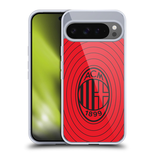 AC Milan Art Red And Black Soft Gel Case for Google Pixel 9 Pro XL