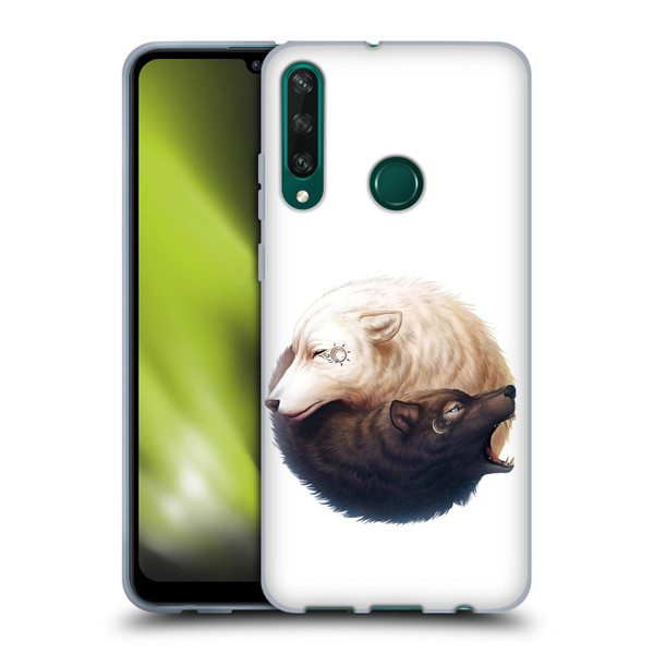 Jonas "JoJoesArt" Jödicke Creatures Yin Yang Wolves Soft Gel Case for Huawei Y6p