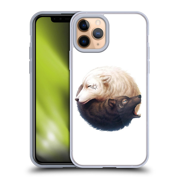 Jonas "JoJoesArt" Jödicke Creatures Yin Yang Wolves Soft Gel Case for Apple iPhone 11 Pro