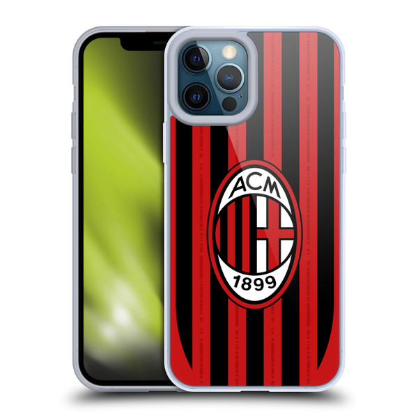 AC Milan 2024/25 Crest Kit Home Soft Gel Case for Apple iPhone 12 Pro Max & MagSafe