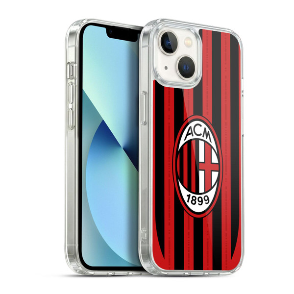 AC Milan 2024/25 Crest Kit Home Soft Gel Case for Apple iPhone 13