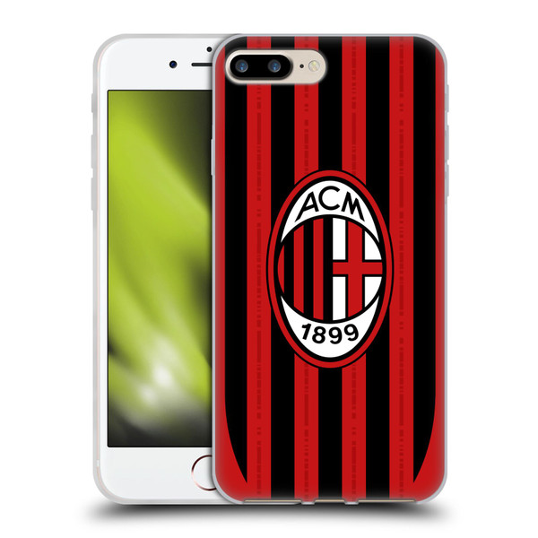 AC Milan 2024/25 Crest Kit Home Soft Gel Case for Apple iPhone 7 Plus / iPhone 8 Plus & MagSafe