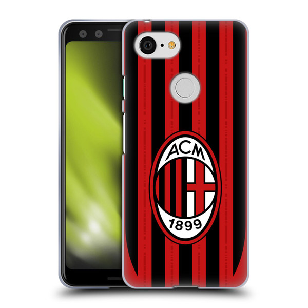 AC Milan 2024/25 Crest Kit Home Soft Gel Case for Google Pixel 3