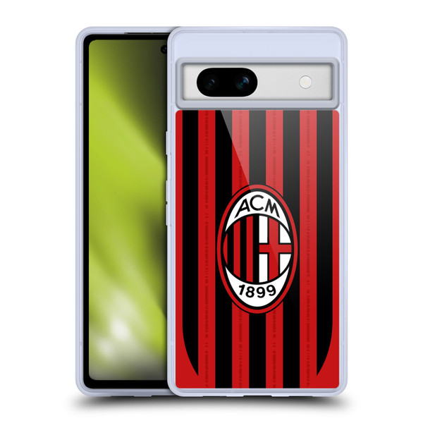 AC Milan 2024/25 Crest Kit Home Soft Gel Case for Google Pixel 7a
