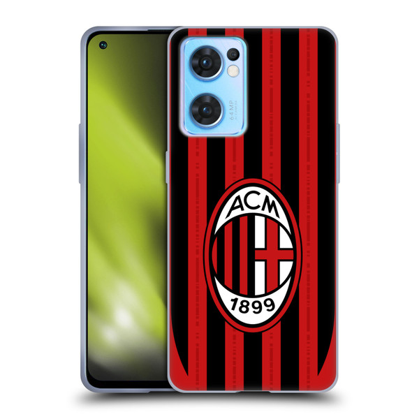 AC Milan 2024/25 Crest Kit Home Soft Gel Case for OPPO Reno7 5G / Find X5 Lite