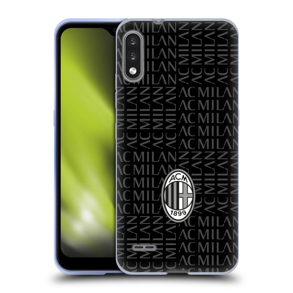 AC Milan Crest Patterns Black And Grey Soft Gel Case for LG K22
