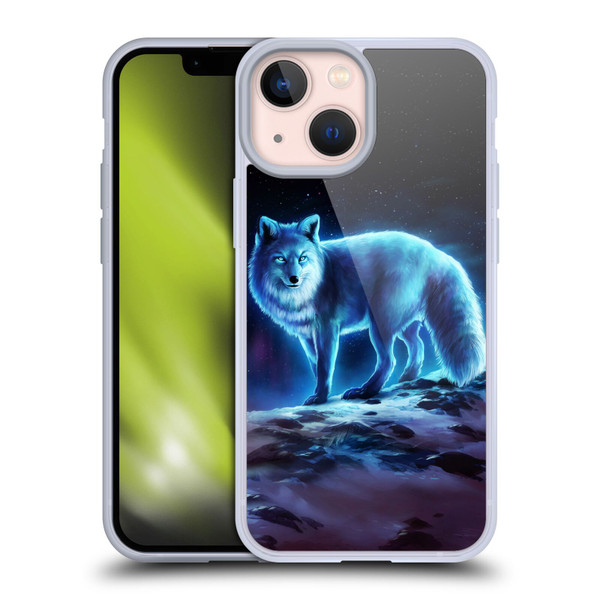 Jonas "JoJoesArt" Jödicke Wildlife Ice Fox Soft Gel Case for Apple iPhone 13 Mini