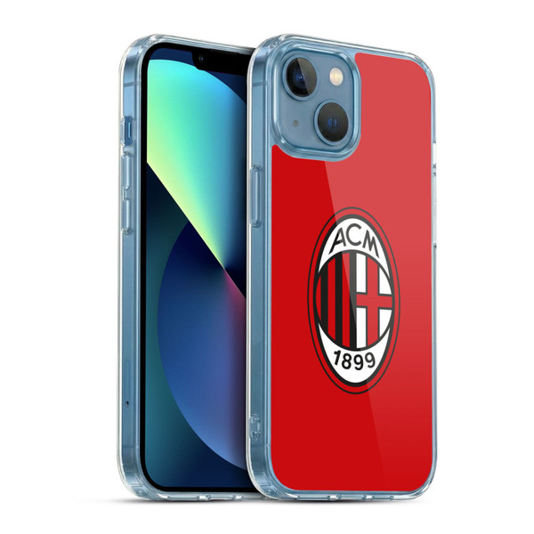 AC Milan Crest Full Colour Red Soft Gel Case for Apple iPhone 13 Mini & MagSafe