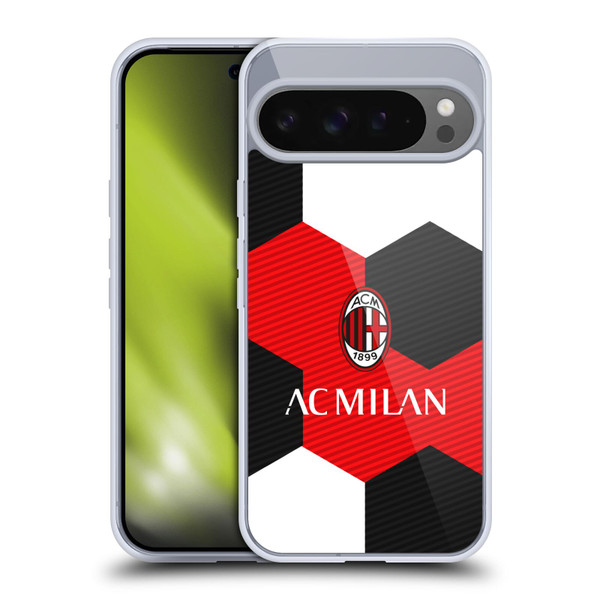 AC Milan Crest Ball Soft Gel Case for Google Pixel 9 Pro XL