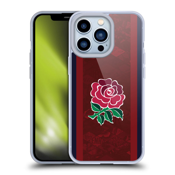 England Rugby Union 2024/25 Crest Kit Alternate Soft Gel Case for Apple iPhone 13 Pro