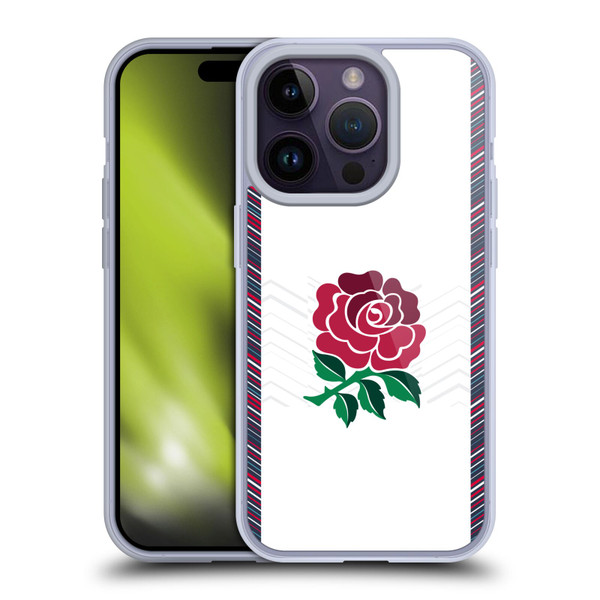 England Rugby Union 2024/25 Crest Kit Home Soft Gel Case for Apple iPhone 14 Pro