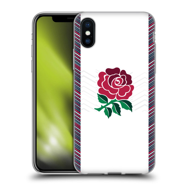 England Rugby Union 2024/25 Crest Kit Home Soft Gel Case for Apple iPhone X / iPhone XS