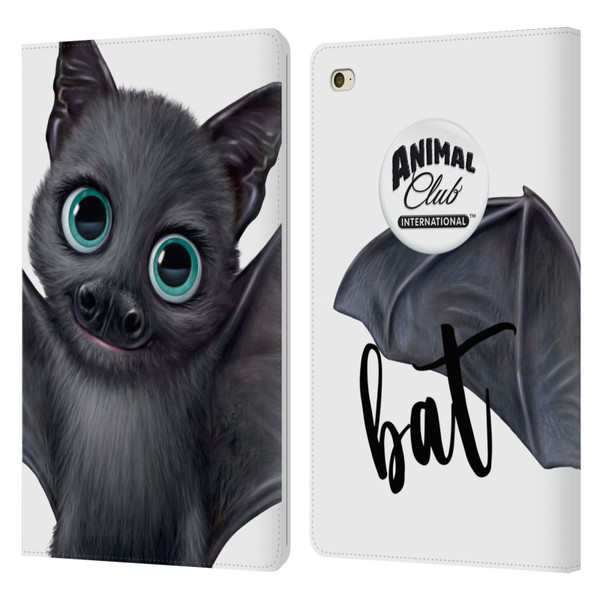 Animal Club International Faces Bat Leather Book Wallet Case Cover For Apple iPad mini 4