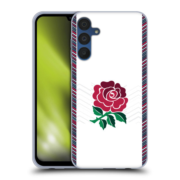 England Rugby Union 2024/25 Crest Kit Home Soft Gel Case for Samsung Galaxy A15