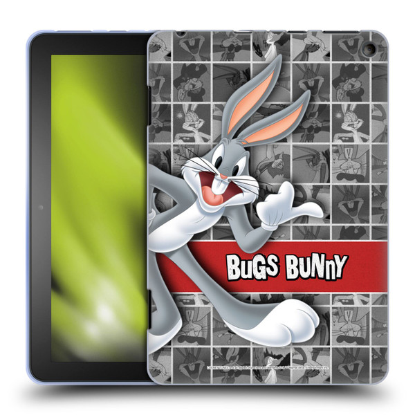 Looney Tunes Bugs Bunny Tiles Soft Gel Case for Amazon Fire HD 8/Fire HD 8 Plus 2020