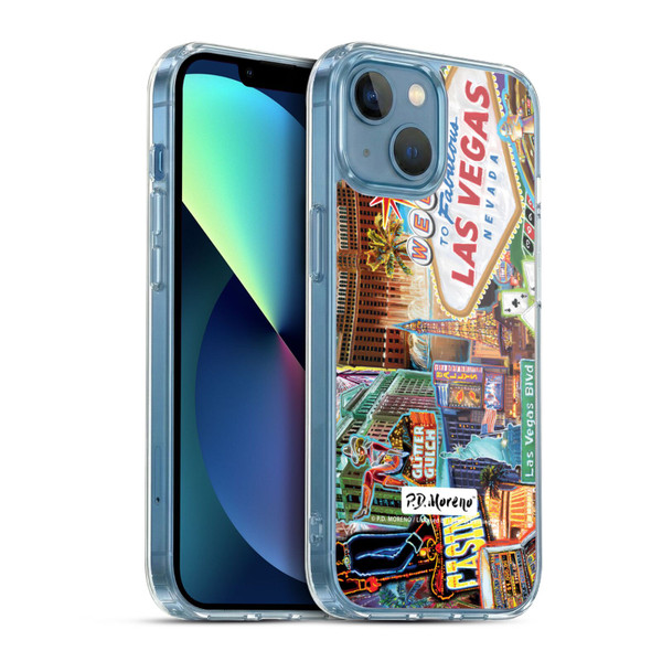 P.D. Moreno Cities Las Vegas 1 Soft Gel Case for Apple iPhone 13 Mini & MagSafe