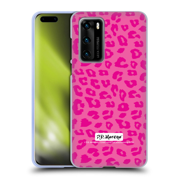P.D. Moreno Patterns Pink Leopard Soft Gel Case for Huawei P40 5G